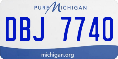 MI license plate DBJ7740