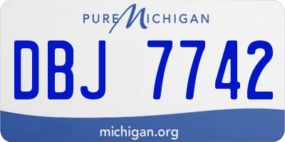 MI license plate DBJ7742