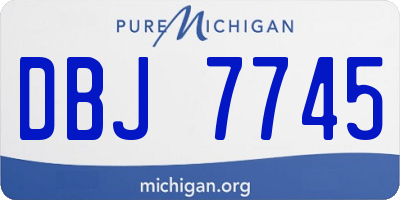 MI license plate DBJ7745