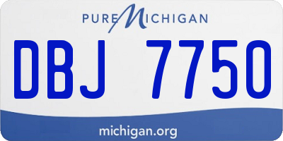 MI license plate DBJ7750
