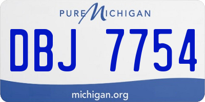 MI license plate DBJ7754