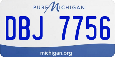 MI license plate DBJ7756