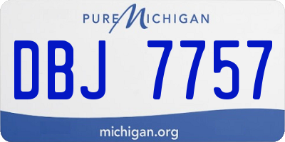 MI license plate DBJ7757