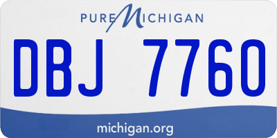 MI license plate DBJ7760