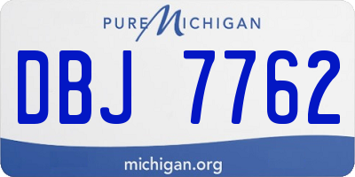 MI license plate DBJ7762