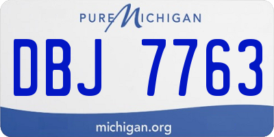 MI license plate DBJ7763