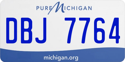 MI license plate DBJ7764