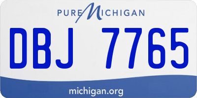 MI license plate DBJ7765