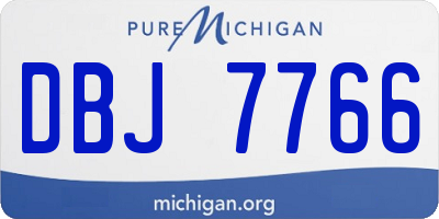 MI license plate DBJ7766