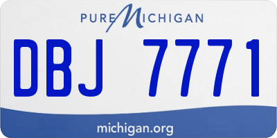 MI license plate DBJ7771