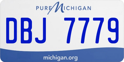 MI license plate DBJ7779