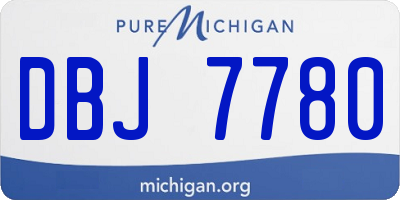 MI license plate DBJ7780