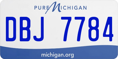 MI license plate DBJ7784