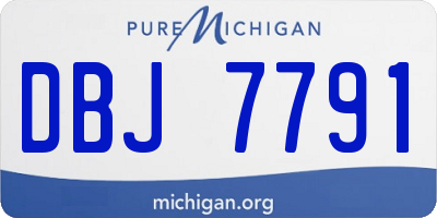 MI license plate DBJ7791
