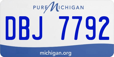 MI license plate DBJ7792
