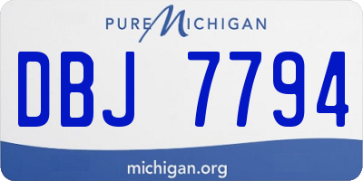 MI license plate DBJ7794