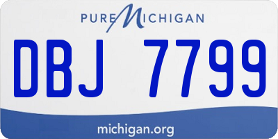 MI license plate DBJ7799