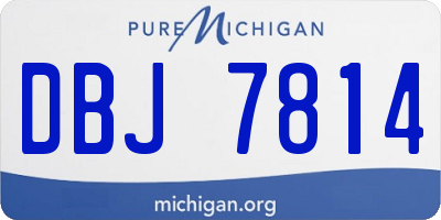 MI license plate DBJ7814