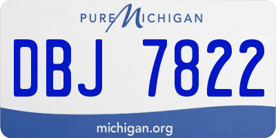 MI license plate DBJ7822