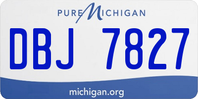 MI license plate DBJ7827
