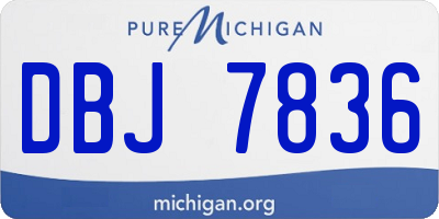 MI license plate DBJ7836