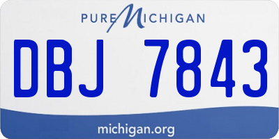 MI license plate DBJ7843