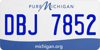 MI license plate DBJ7852