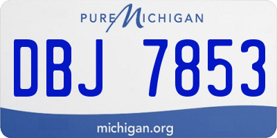 MI license plate DBJ7853