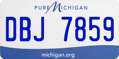 MI license plate DBJ7859