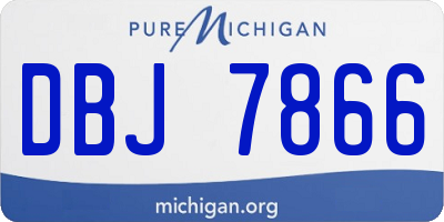 MI license plate DBJ7866