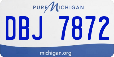 MI license plate DBJ7872