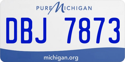 MI license plate DBJ7873