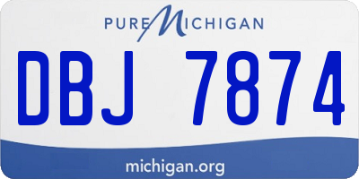 MI license plate DBJ7874