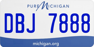 MI license plate DBJ7888