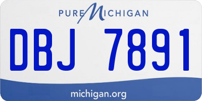 MI license plate DBJ7891