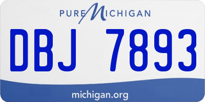 MI license plate DBJ7893