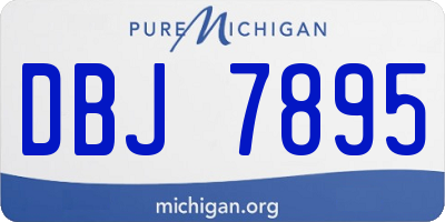 MI license plate DBJ7895