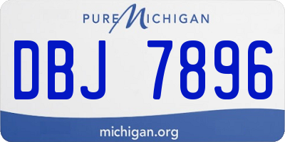 MI license plate DBJ7896