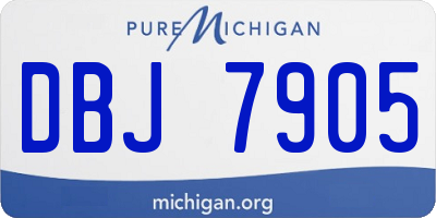 MI license plate DBJ7905