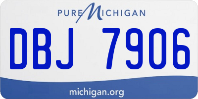 MI license plate DBJ7906