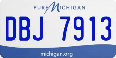 MI license plate DBJ7913
