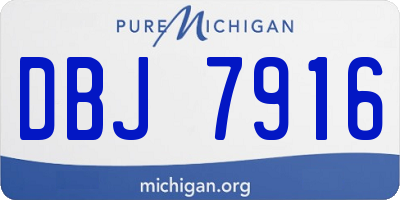 MI license plate DBJ7916