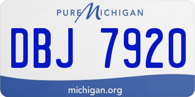 MI license plate DBJ7920