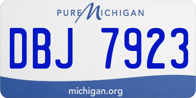 MI license plate DBJ7923