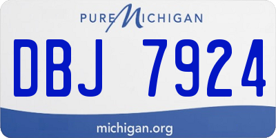MI license plate DBJ7924