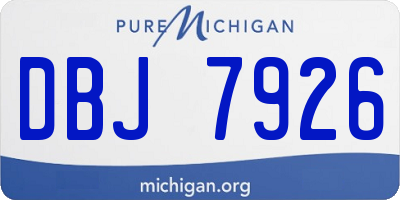 MI license plate DBJ7926