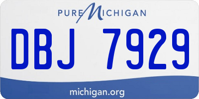 MI license plate DBJ7929