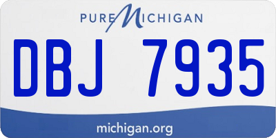 MI license plate DBJ7935
