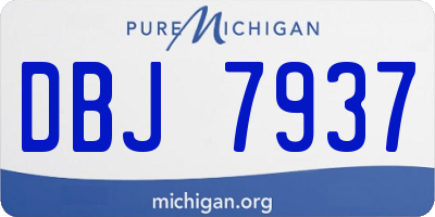 MI license plate DBJ7937