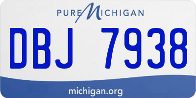 MI license plate DBJ7938
